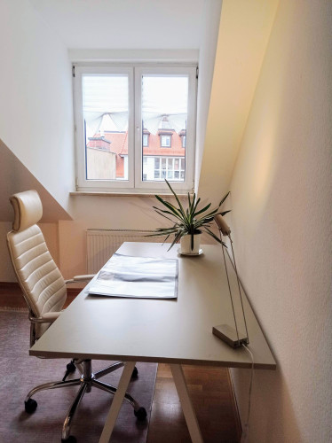 Top location! Bright 3 room flat with roof top terrace
