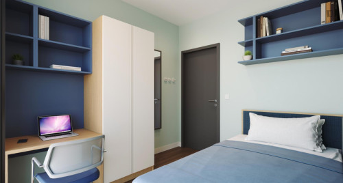 Bed in a cosy twin bedroom close to Tyndall National Institute