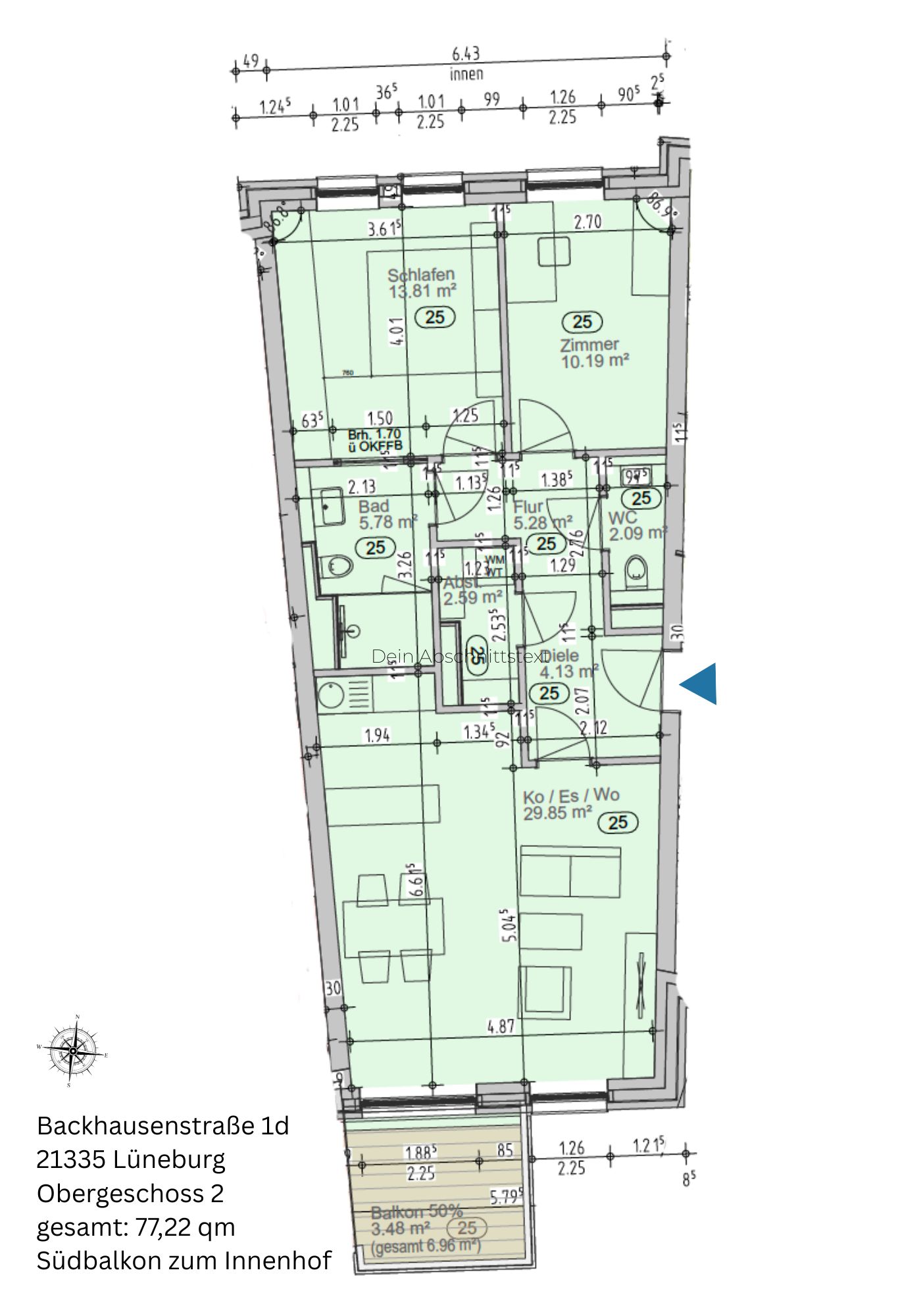  Cozy & Stylish Living In Lüneburg – 3-Room Apartment Near City Center, Theater, Salü Spa & Hospital  -  Cozy & Stylish Living in Lüneburg – 3-Room Apartment near City Center, Theater, Salü Spa & Hospital  - Gallery -  23