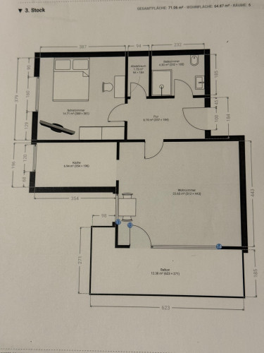 Cozy 2-Room Apartment with Large Balcony – Available from February