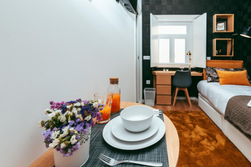 Studio, with outdoor area
