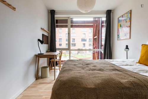 Bright single bedroom in shared flat in Valby