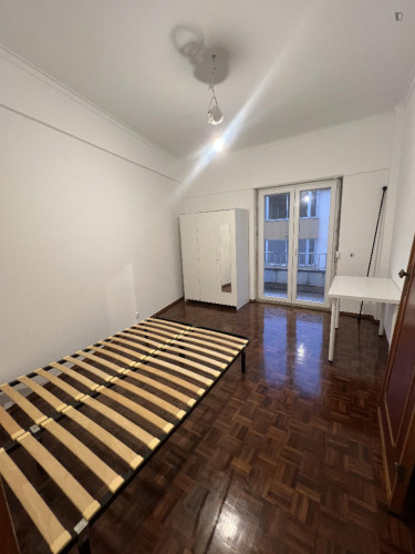 Introducing Single Bedroom with a balcony close to Lisbon Theater and Film School