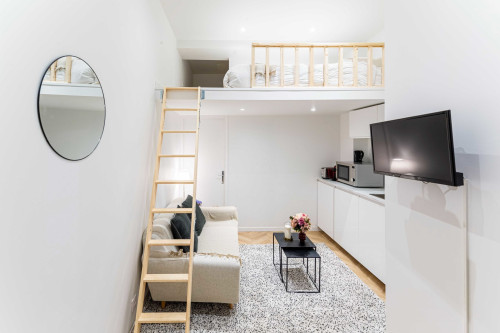 Cozy Parisian Apartment in Trendy 11th Arrondissement with Mezzanine Bedroom and Modern Amenities