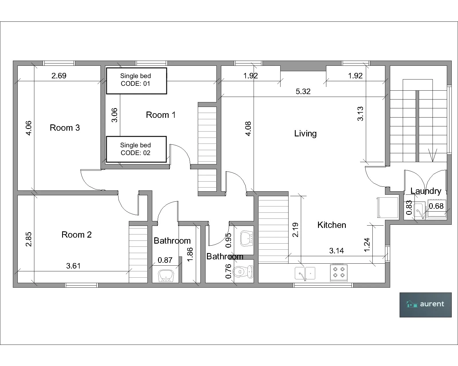  3 Rooms - 1 Bath  -  Port Melbourne  - Gallery -  2