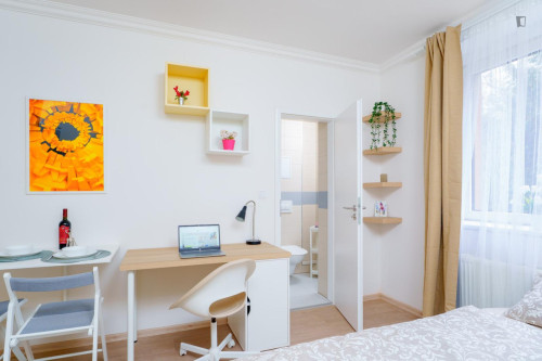 Bright little studio near Kačerov metro station