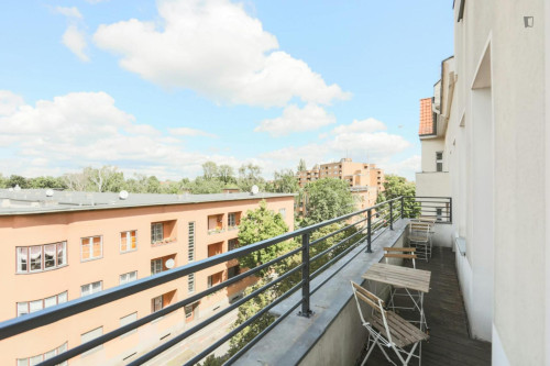 Single bedroom with a balcony, in Reinickendorf