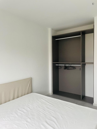 Bright room with big closet