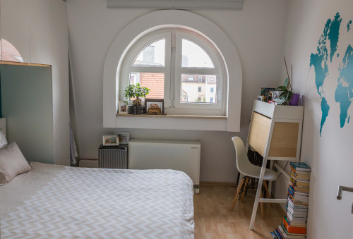 FOR RENT in Schwanthalerhöhe: 2,5 Room Apartment Quiet, bright, rooftop, central and well connected