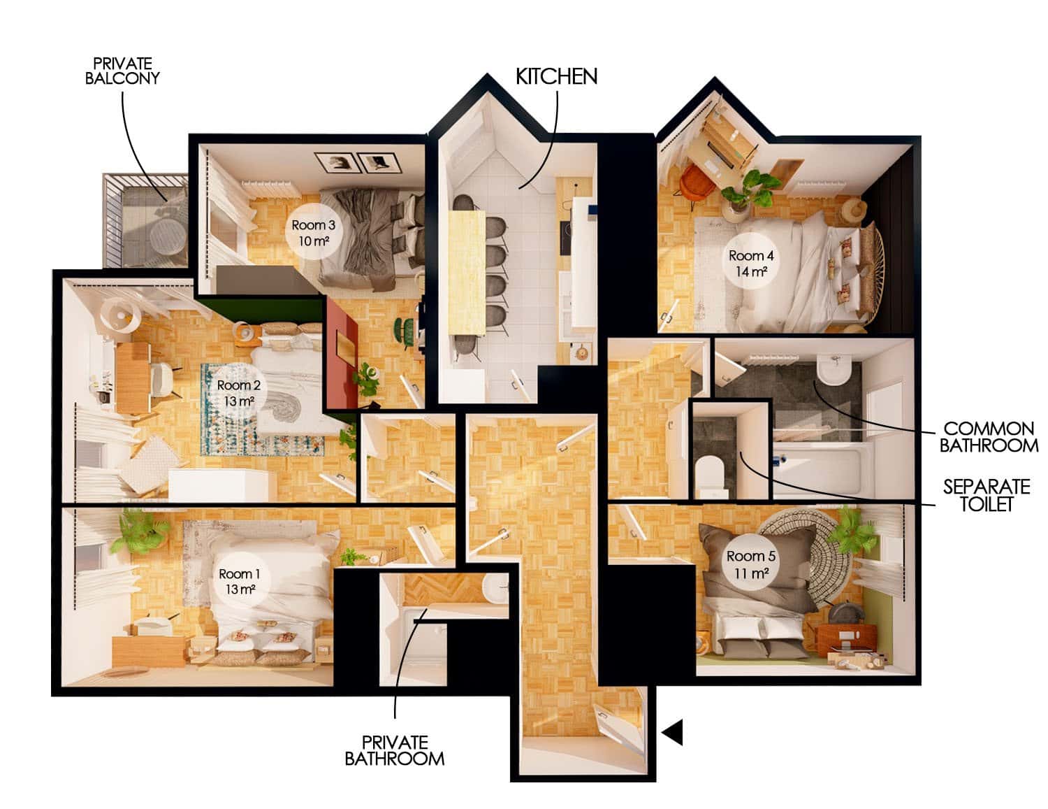 Single Room - Move into this 11 m² pleasant room in coliving in Puteaux - Gallery - 5