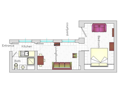 Unit 008 Saint Germain des Près (Bac) 1 bedroom 3 pax