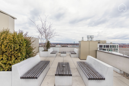 *PREMIUM* Apartment, Roofgarden with Alps view, Keeper, Gym, 1,5 Room in FRIENDS Building, close to S-Bahn, virtual tour possible