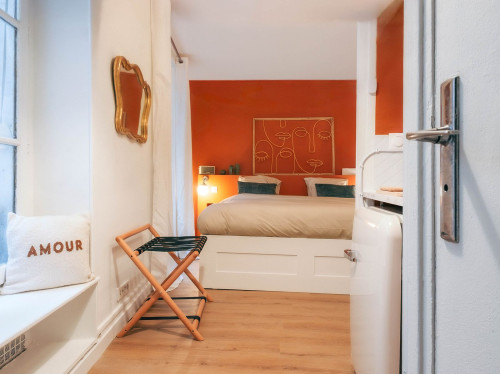 High-end renovated studio – Oberkampf – Quiet courtyard viewh nice city view