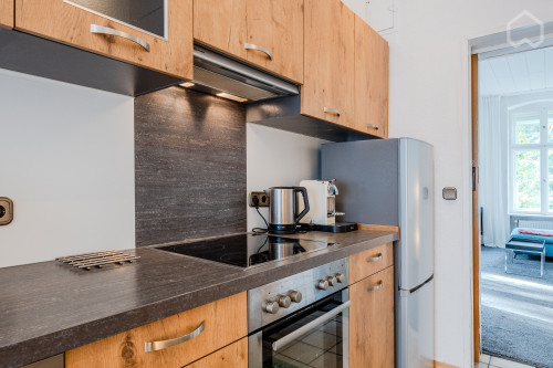 Modern furnished apartment in the old manor house of Berlin-Hermsdorf with small garden area