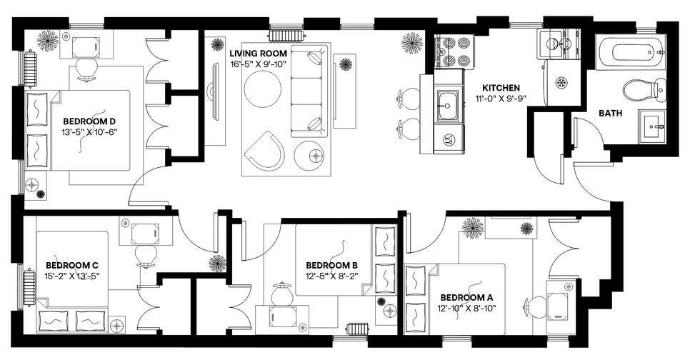 #377: Prospect Lefferts Gardens - Full Bedroom B - 14