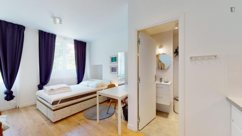 Alluring double ensuite bedroom with kitchenette, in Fontainebleau