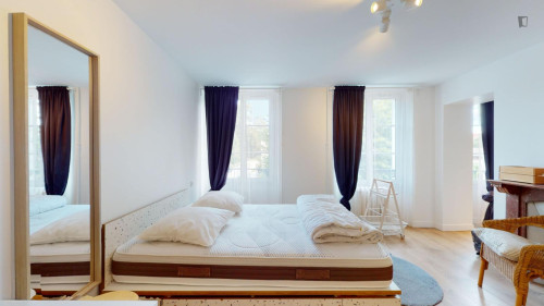 Attractive double ensuite bedroom with kitchenette, in Fontainebleau