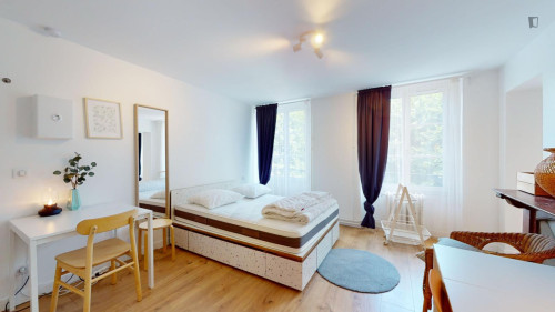 Attractive double ensuite bedroom with kitchenette, in Fontainebleau