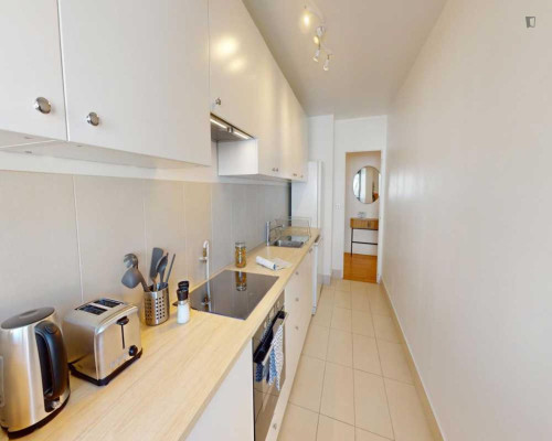 Shiny double ensuite bedroom near Parc Georges-Brassens