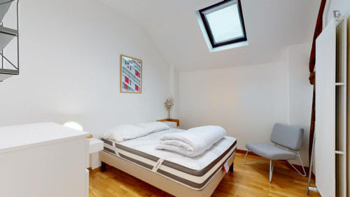 Inviting double ensuite bedroom with a kitchenette, in Fontainebleau