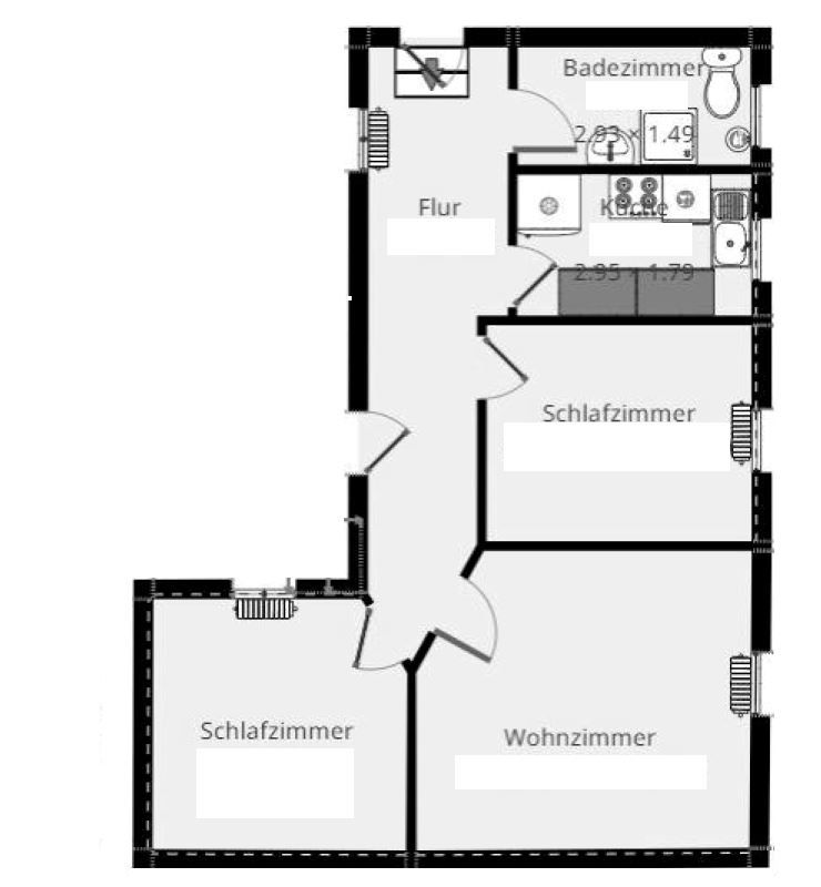  Single Room  -  Nice and spacious Apartment in the heart of town  - Gallery -  2