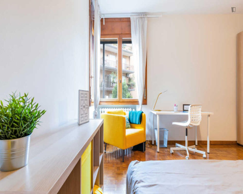 Nice double bedroom in a 5-bedroom apartment near Parco delle farfalle