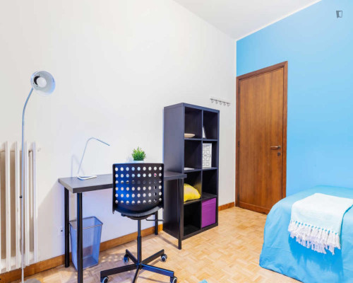 Nice double bedroom in a 6-bedroom apartment near Parco delle farfalle