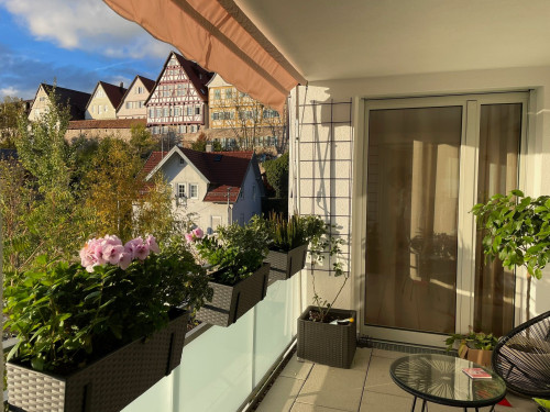 Top 4-room designer furnished apartment with balcony near Leonberg City Park: Central, bright, luxurious! - Gallery - 10