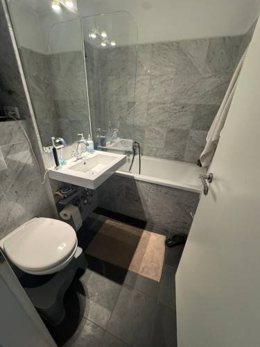 14th Floor Apartment with Balcony, City View & Registration – Mitte