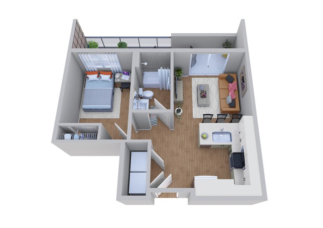  1x1 Deluxe  -  Noble 2500 | Student Housing  - Gallery -  1