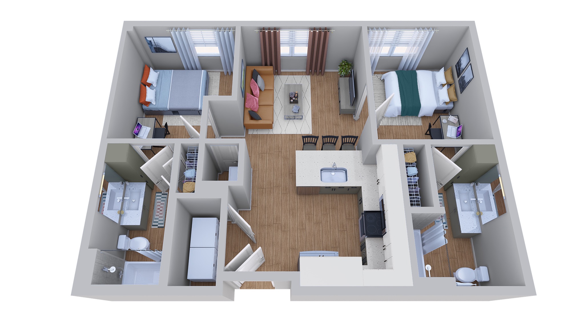  2x2 A  -  Noble 2500 | Student Housing  - Gallery -  2