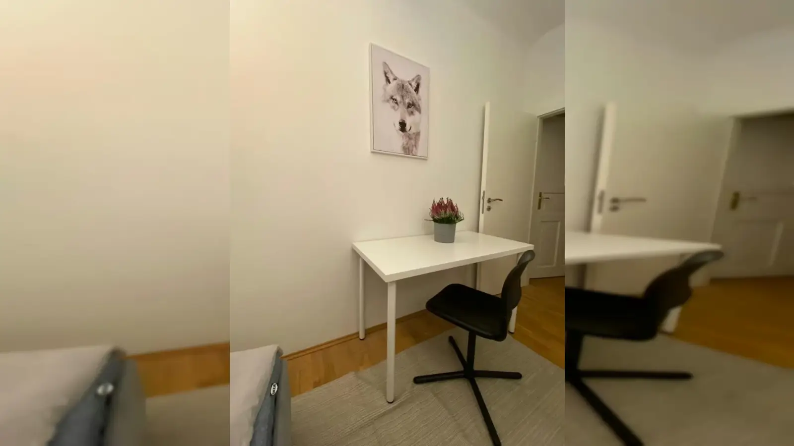  Bedroom 1  -  Room in a shared 4-bedroom apartment for rent in Munich with bills included.  - Gallery -  12