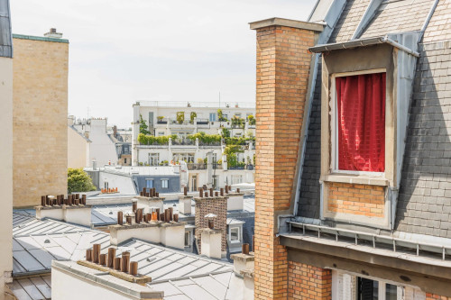 Cosy Studio overlooking the rooftops of Paris
