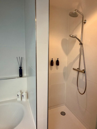 Premium penthouse Dresden Neustadt | 130 sqm | huge rooftop terrace | elevator into the apartment | parking | optional cleaning incl.