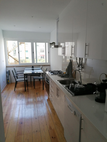 Splendid double bedroom with private bathroom next to Saldanha metro station