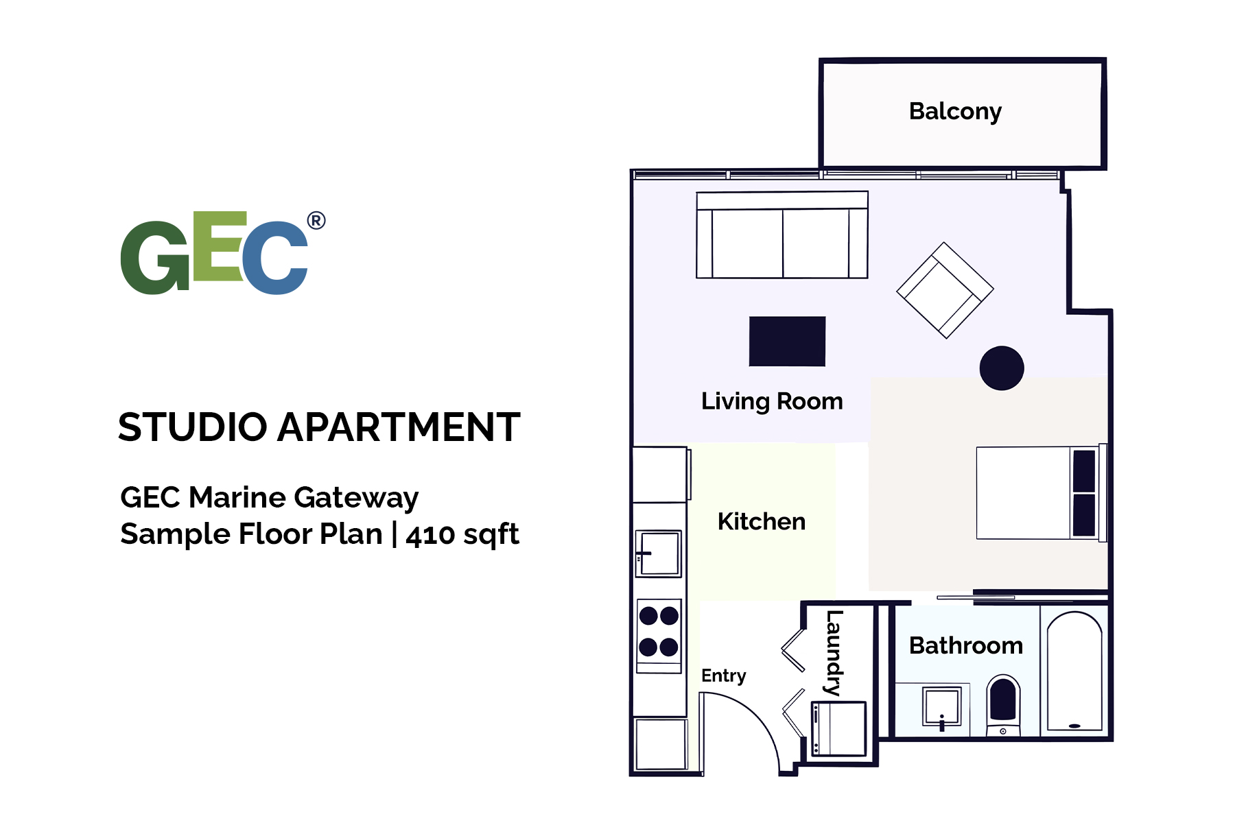  Studio Apartment  -  Marine Gateway  - Gallery -  3