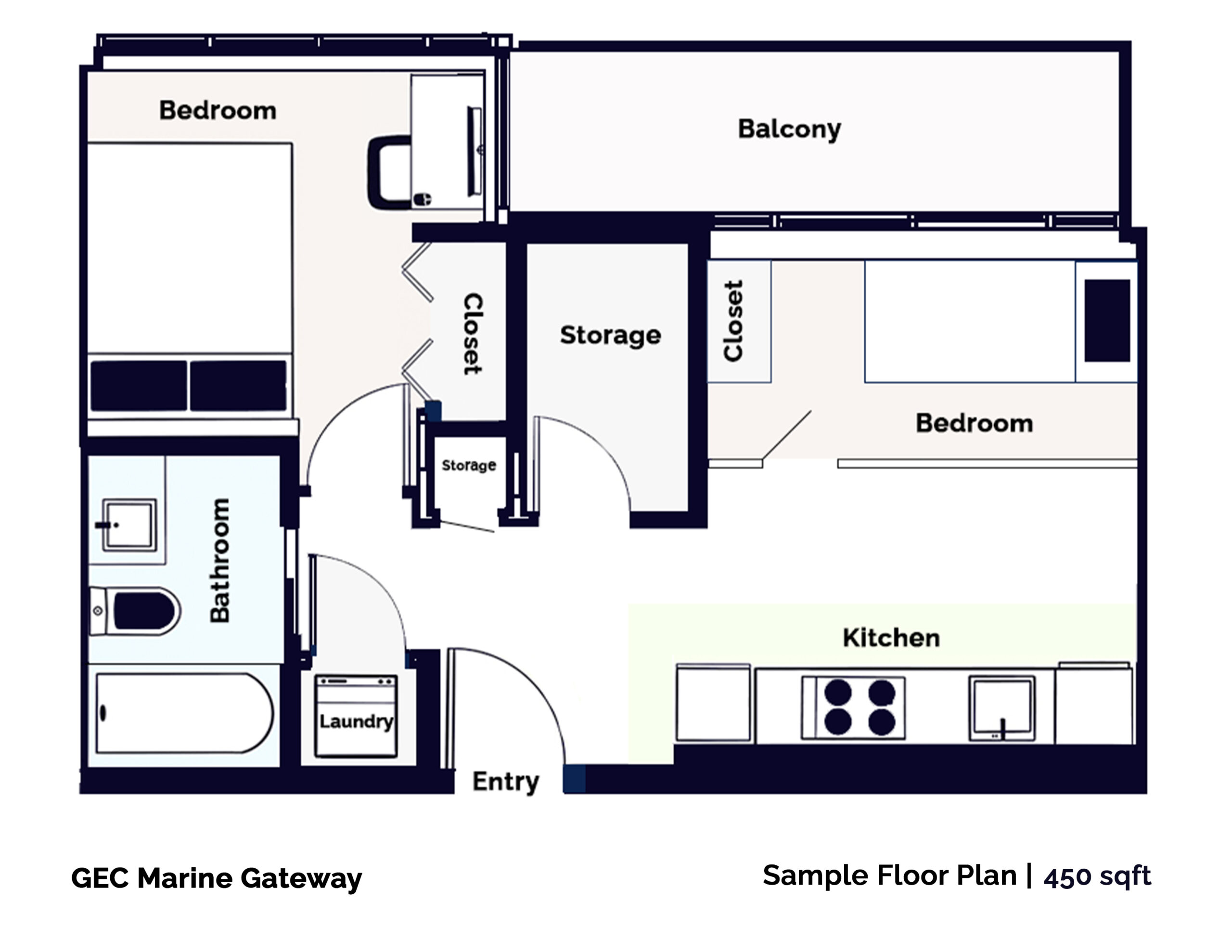 Sectioned Bedroom  -  Marine Gateway  - Gallery -  3