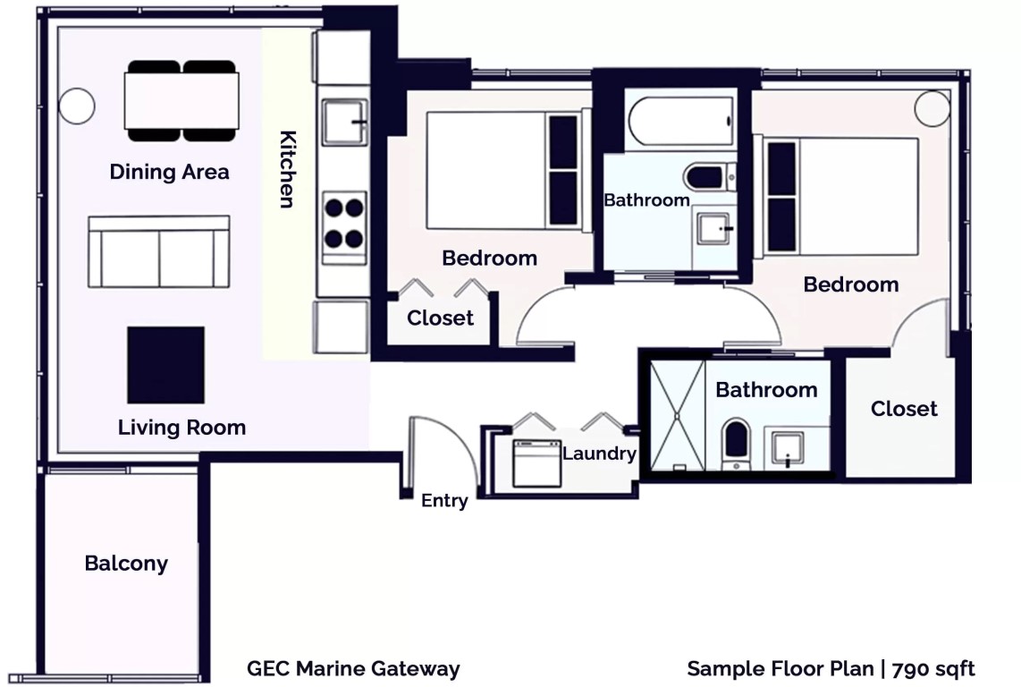  Two Bedroom Apartment  -  Marine Gateway  - Gallery -  8