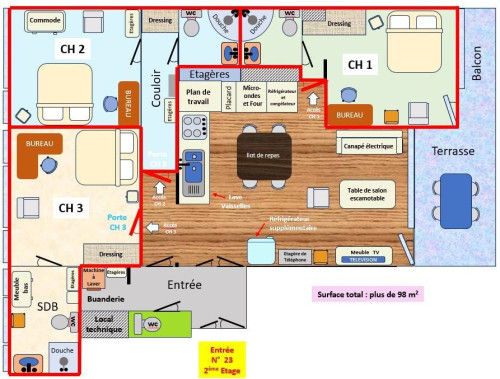 98m² Private room in a flatshare for 3 people - Gallery - 7