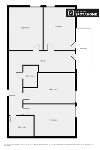 Rooms for rent in shared apartment in new build in Wedding - Floorplans