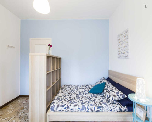 Comfy single bedroom with. a balcony, in the Porta Romana area