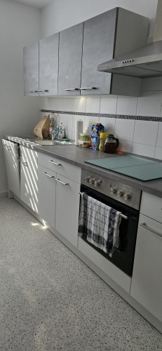 Beautiful 2-bedroom apartment with a kitchen and a bathroom with natural light
