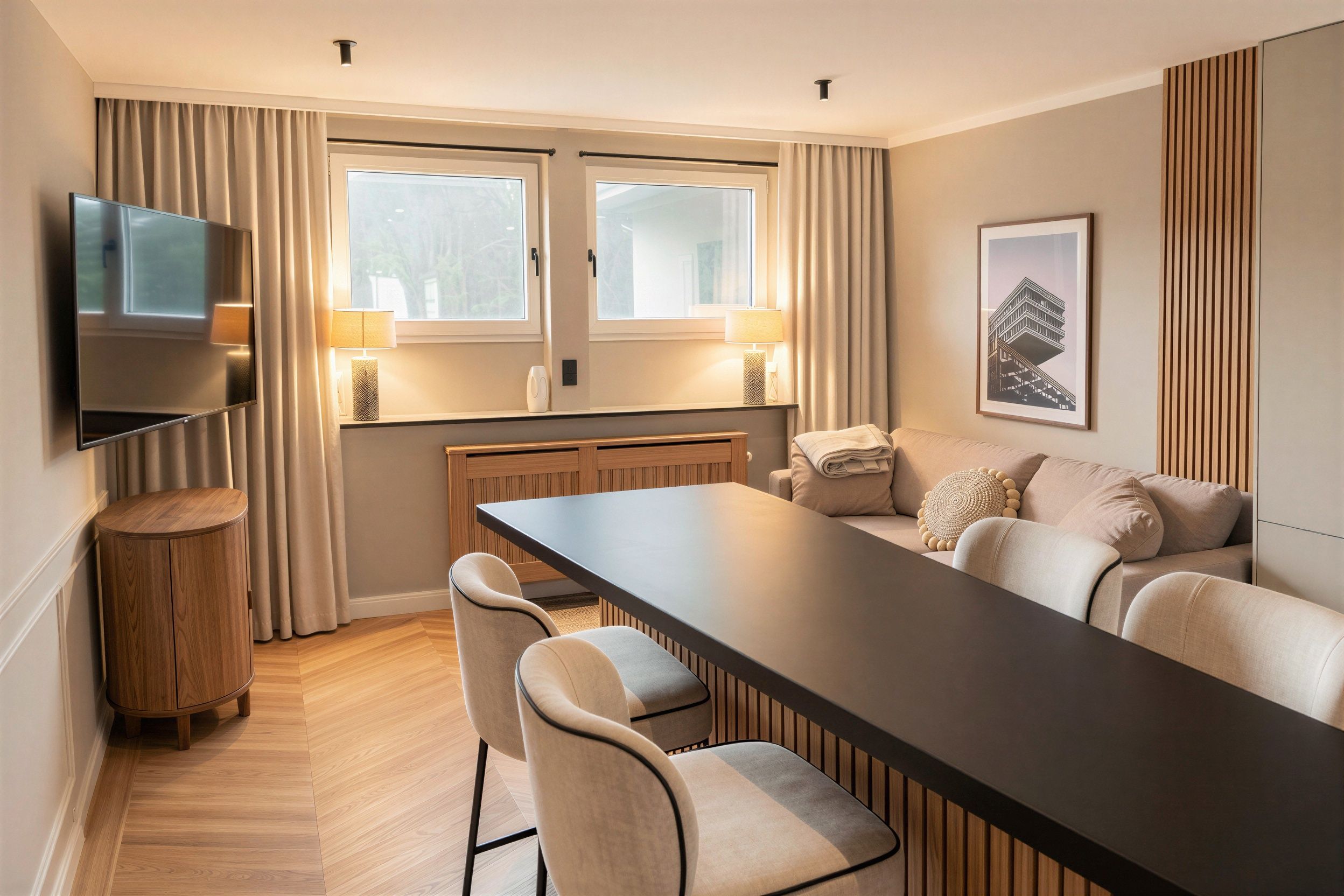 High-Quality Furnished 2.5-Room Basement Apartment With Design Interior - 9