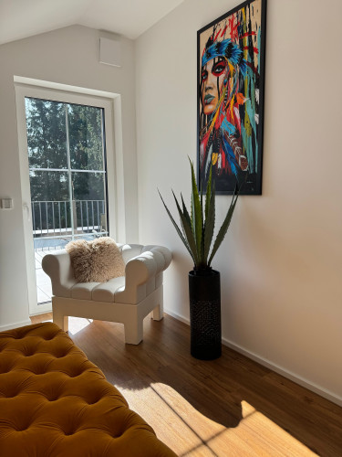 LifeStyle Apartments am Steinsberg, Self Check In, terrace, castle view