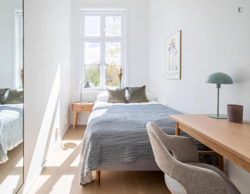 Pleasant single bedroom in shared flat in cool Grünerløkka