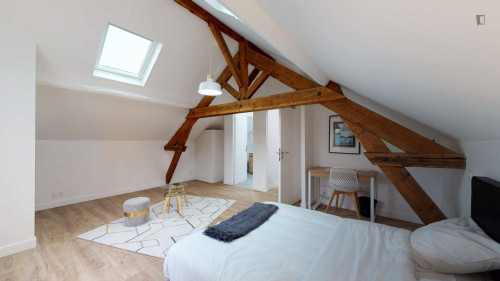 Bright double ensuite bedroom near Le Rocher d'Enfer
