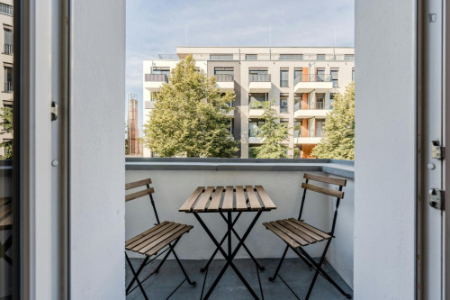 Single bedroom with a balcony, in Oberschöneweide