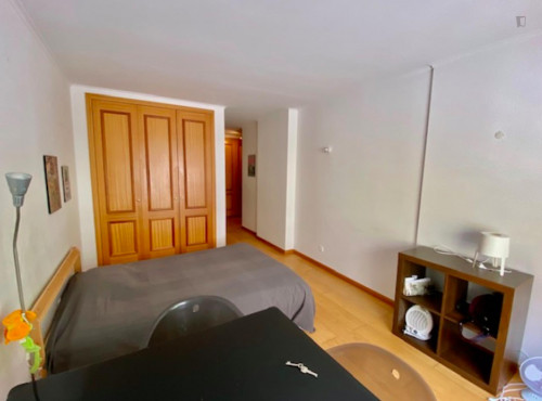 Double bedroom in a 4-bedroom apartment near Parque das Quintas das Conchas e dos Lilases
