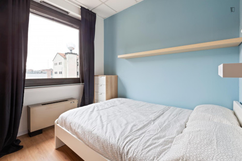 Pleasant double bedroom in a student flat, in Lambrate