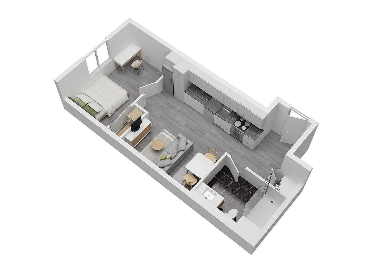 Private Room 2 - Stylish Apartment with Rooftop Views & Modern Amenities in LA” - Gallery - 1